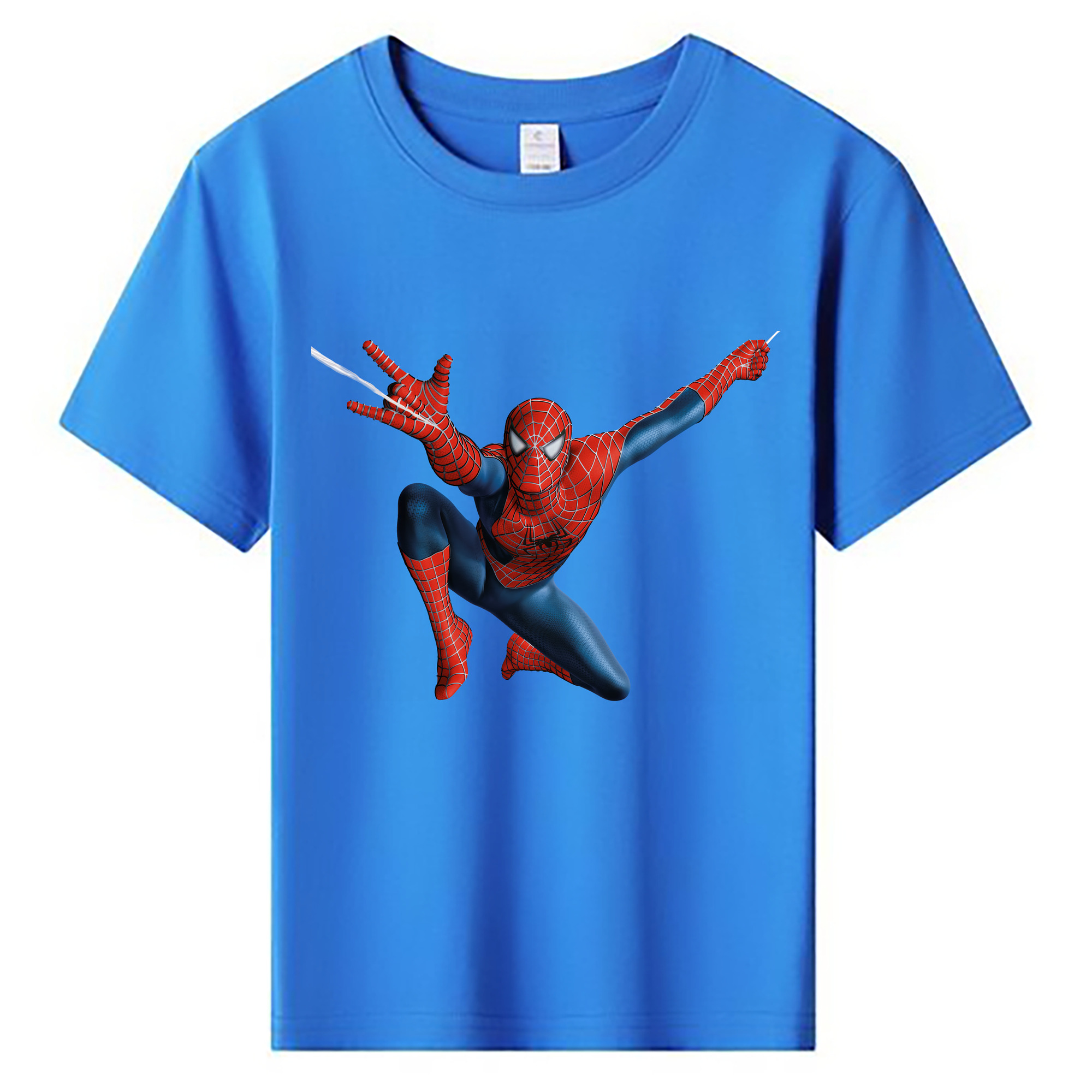 （画像用） Spider Man スパイダーマン 綿100％キッズTシャツ（フロントプリント）